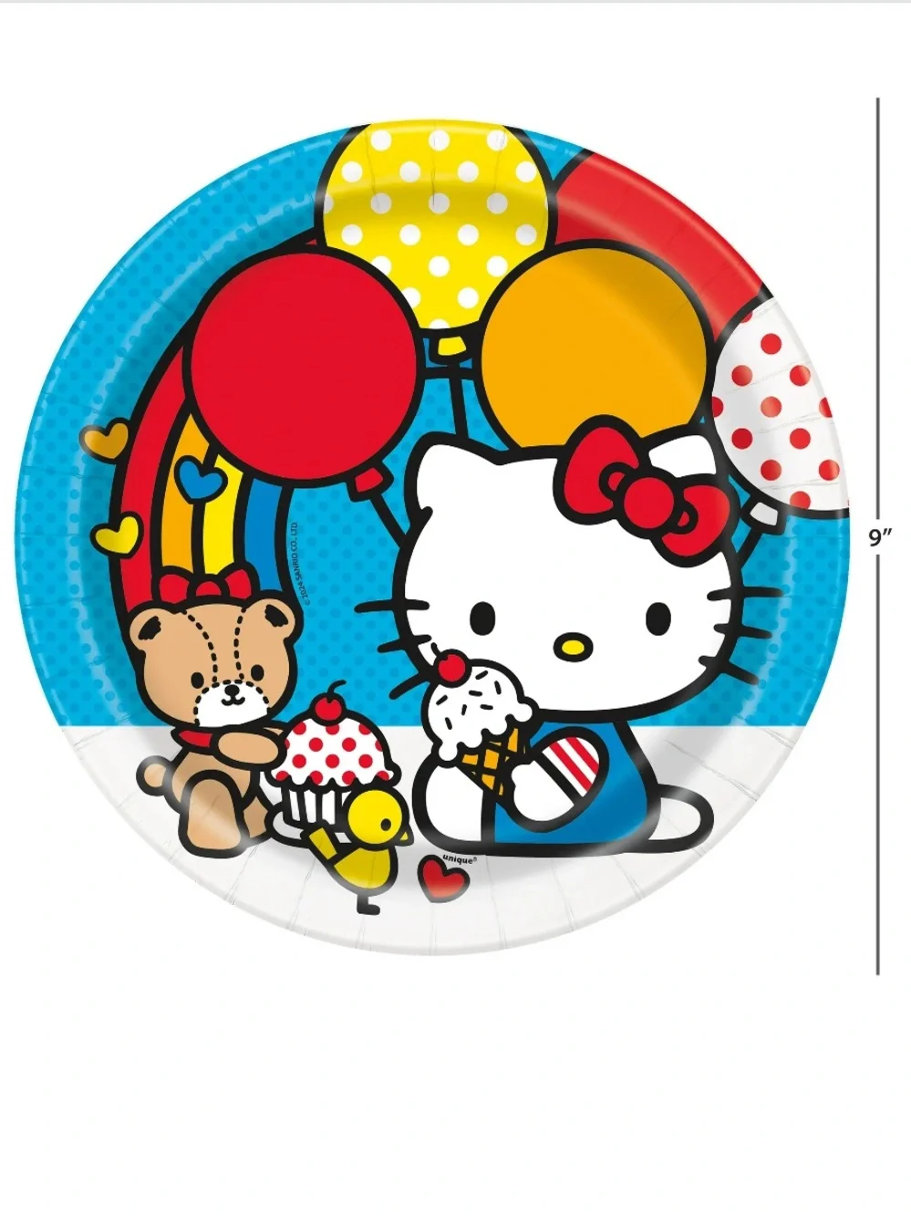 Hello Kitty Blue Party Lunch/Dinner Plates & Napkins Set